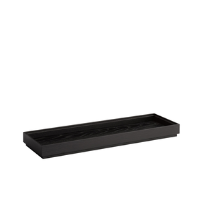 Pojemnik drewniany prostokątny, GN 1/3, 530x162x45 mm, czarny | APS, Valo
