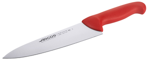 Nóż szefa kuchni HACCP, ostrze NITRUM®, ergonomiczny uchwyt, długość ostrza 180 mm, czerwony | CONTACTO, 2170/189