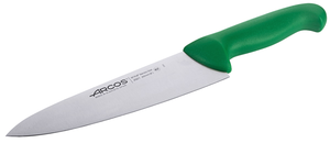 Nóż szefa kuchni HACCP, ostrze NITRUM®, ergonomiczny uchwyt, długość ostrza 180 mm, zielony | CONTACTO, 2170/186