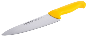Nóż szefa kuchni HACCP, ostrze NITRUM®, ergonomiczny uchwyt, długość ostrza 180 mm, żółty | CONTACTO, 2170/182