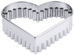 Wykrawacz do ciastek serce ząbkowany, stal nierdzewna 18/10, poręczny, ø30x30 mm, inox | CONTACTO, 4035/030