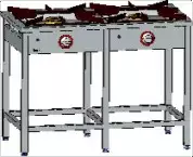 Kuchnia gazowa 2-palnikowa, 1150x600x850 mm, 1x7+1x9 kW | EGAZ, TG-217.II