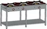 Kuchnia gazowa 3-palnikowa, 1690x600x850 mm z półką, 1x5+1x7+1x9 kW | EGAZ, TG-322.III