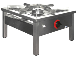 Taboret gazowy 1-palnikowy, 600x600x350 mm, 7 kW | EGAZ, TG-107.I