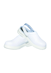 Obuwie ochronne z paskiem, unisex, rozmiar 46, białe | KARLOWSKY, Oxford