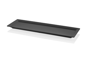 Półmisek prostokątny z melaminy GN 2/4, 530x163 mm, czarny | KULSAN, Bono