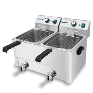 Frytownica elektryczna podwójna 2×8 l, 2×3,25 kW, 520x415x385 mm | ASBER, TF-82-D E