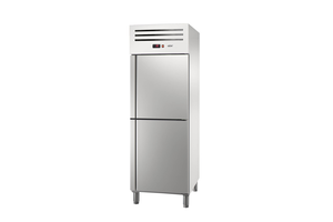 Szafa chłodnicza, 2-drzwiowa, prawy zawias, GN 2/1, 596 l, 0,253 kW, ze stali nierdzewnej, 693x844x2008 mm | ASBER, ECP-702 HC R