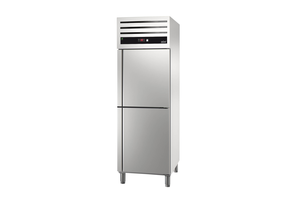 Szafa mroźnicza, 2-drzwiowa, prawy zawias, GN 2/1, 543 l, 0,355 kW, ze stali nierdzewnej, 653x837x2040 mm | ASBER, GCN-702 R