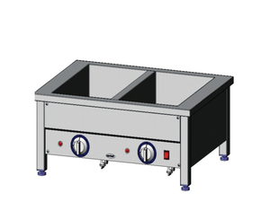 Bemar elektryczny 2-komorowy, 800x600x350 mm, 1,6 kW | EGAZ, BE-2NS