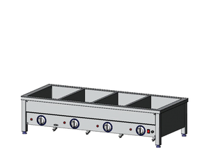 Bemar elektryczny 4-komorowy, 1400x600x350 mm, 3,2 kW | EGAZ, BE-4NS