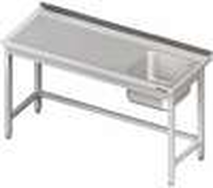 Stół ze zlewem jednokomorowym z prawej strony bez półki 1900x700x850 mm | STALGAST, 980657190