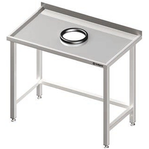 Stół przyścienny z otworem na odpadki 1500x600x850 mm | STALGAST, 980926150