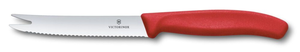 Nóż do sera i kiełbasy ząbkowany, ostrze 110 mm, czerwony | VICTORINOX, 6.7861.C1
