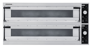 Piec do pizzy dwukomorowy z szybą, 12x pizza 400 mm, 20,4 kW, 1500x1080x745 mm | PRISMAFOOD, 1F200124