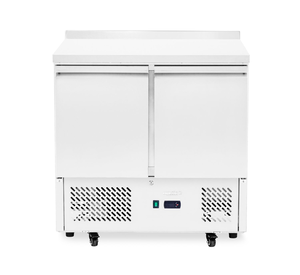 Stół chłodniczy 2-drzwiowy z blatem roboczym i rantem, 169 l, 0,22 kW, 900x700x908 mm | ARKTIC, 238332