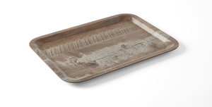 Taca do serwowania antypoślizgowa z laminatem melaminowym, 240x340 mm, ciemne drewno | AMERBOX, 508923