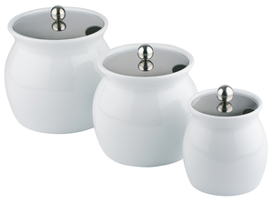 Pojemnik porcelanowy na sos z pokrywką 0,8 l | APS, 83311