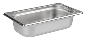 Pojemnik prostokątny ze stali nierdzewnej GN 1/4 265x162x20 mm | APS, 81400