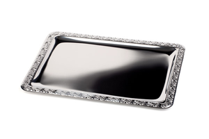 Taca prostokątna do serwowania z rantem dekoracyjnym 420x310 mm | APS, Schöner Essen
