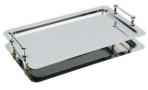 Taca prostokątna do serwowania z uchwytami w kolorze złota GN 1/1 530x325 mm | APS, Buffet-Star