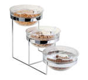 Etażera bufetowa 610x240x350 mm, 3 salaterki 2,5 l | APS, Sunday