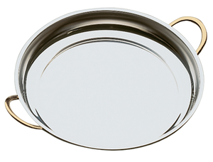 Półmisek okrągły z uchwytami w kolorze złota o średnicy 400 mm | APS, 61400