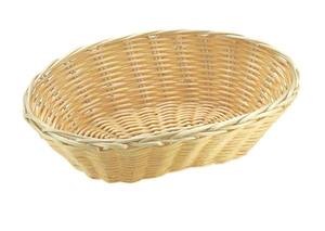 Koszyk owalny z polipropylenu 210x100x60 mm, beżowy | APS, Basic