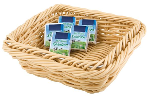 Koszyk prostokątny z polipropylenu GN 1/6 176x162x65 mm, beżowy | APS, Gn Line