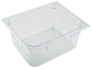 Pojemnik prostokątny z poliwęglanu GN 1/6 176x162x100 mm, przeźroczysty | APS, 82038