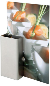 Stojak na kartę menu 85x40x85 mm, zestaw 2 sztuk | APS, 00021