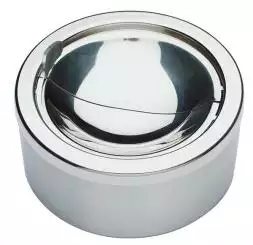 Popielniczka ze stali nierdzewnej o średnicy 120 mm z osłoną | APS, 00052