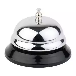 Dzwonek recepcyjny o średnicy 85 mm, czarny | APS, 71400