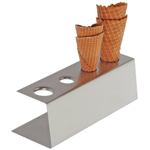 Stojak ze stali nierdzewnej na lody 95x275x90 mm | APS, 11881