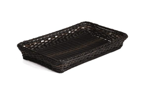 Koszyk prostokątny z polipropylenu GN 2/3 325x354x100 mm, czarnobrązowy | APS, Gn Line