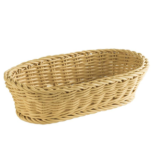 Koszyk owalny z polipropylenu 280x160x80 mm, jasnobeżowy | APS, Profi Line