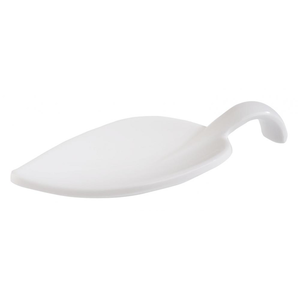 Łyżka przystawkowa z melaminy 100x45 mm, biała | APS, Leaf