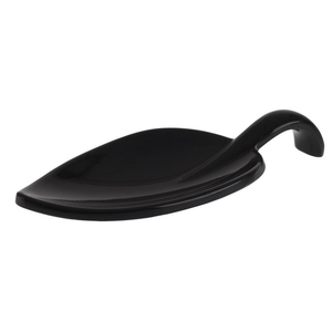 Łyżka przystawkowa z melaminy 100x45 mm, czarna | APS, Leaf
