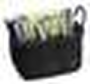 Koszyk prostokątny na sztućce 260x180x150 mm, czarny | APS, Economic