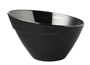 Miska okrągła z melaminy 0,4 l, czarna | APS, Balance