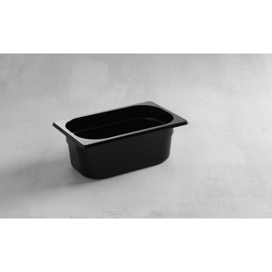 Pojemnik GN 1/4 100 mm z czarnego poliwęglanu | HENDI, 862629