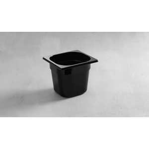 Pojemnik GN 1/6 100 mm z czarnego poliwęglanu | HENDI, 862728