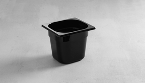 Pojemnik GN 1/6 65 mm z czarnego poliwęglanu | HENDI, 862735