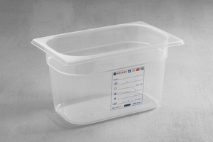 Pojemnik GN 1/4 100 mm, HACCP z polipropylenu | HENDI, 880371