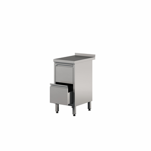 Stół przyścienny z szufladami ze stali nierdzewnej, 800x700x850 mm, ECO Line | EDENOX, WM-87 PL 2DR