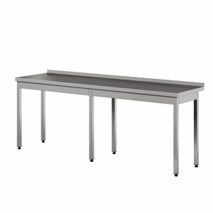 Stół przyścienny ze stali nierdzewnej, 2600x700x850 mm, ECO Line | EDENOX, WT-267 PL