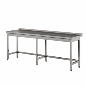 Stół przyścienny wzmocniony ze stali nierdzewnej, 2700x700x850 mm, ECO Line | EDENOX, WT-277 PL B