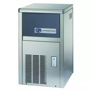 Kostkarka do lodu typu full cube 20 kg/24 h, pojemność zasobnika 4 kg, chłodzona wodą, 0,26 kW, 355x404x590 mm | NTF, SL 35 W