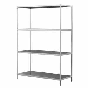 Regał spawany z półkami pełnymi ze stali nierdzewnej, 800x700x1800 mm, ECO Line | EDENOX, SSF-87/18