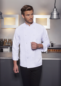 Bluza kucharska unisex, rozmiar XXL, biała | KARLOWSKY, Basic